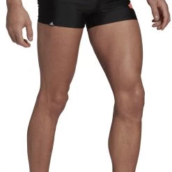 Adidas 3 Bars Boxers Men, noir -Pantalons Homme Soldes adidas 3 bars boxers men black acid red 4