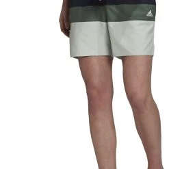 Adidas Block CLX Short Length Shorts Men, bleu/gris -Pantalons Homme Soldes adidas block clx short length shorts men legend ink linen green 4