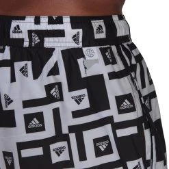 Adidas BOS AOP CLX Swim Shorts Men, noir/blanc -Pantalons Homme Soldes adidas bos aop clx swim shorts men black white 6