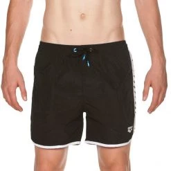 Arena Team Stripe Short de bain Homme, noir/blanc 8 Arena Team Stripe Short de bain Homme, noir/blanc -Pantalons Homme Soldes arena team stripe boxer men black white black 3