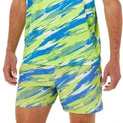 Asics Color Injection Short Homme, gris/vert 11 Asics Color Injection Short Homme, gris/vert -Pantalons Homme Soldes asics color injection shorts men hazard green 4