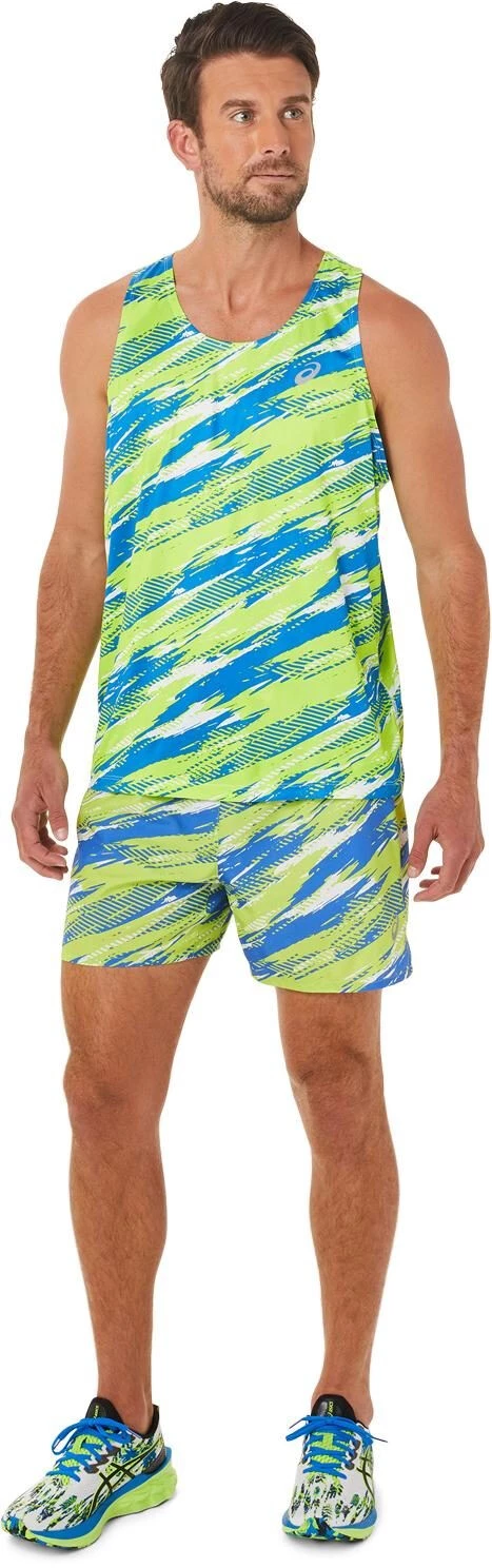 Asics Color Injection Short Homme, gris/vert 6 Asics Color Injection Short Homme, gris/vert - Image 4