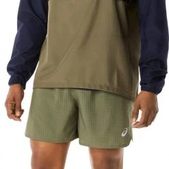 Asics Fujitrail Logo Shorts Men, olive -Pantalons Homme Soldes asics fujitrail logo shorts men mantle green 4