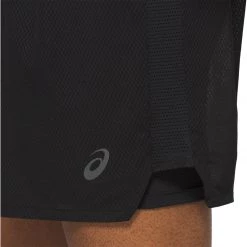 Asics Ventilate Short 2-N-1 5" Homme, noir -Pantalons Homme Soldes asics ventilate 2 n 1 5 shorts men performance black 5 1