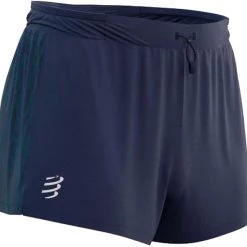 Compressport Racing Split Overshorts Born To SwimBikeRun 2021, bleu