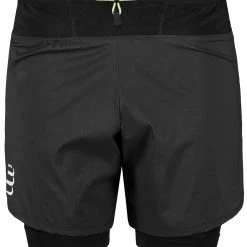 Compressport Trail Short 2 en 1 Homme, noir