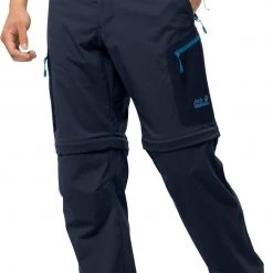 Jack Wolfskin Activate Light Pantalon à fermeture éclair Homme, bleu -Pantalons Homme Soldes jack wolfskin activate light zip off pants men night blue 3