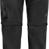 Jack Wolfskin Overland Zip Away Pantalon Homme, noir -Pantalons Homme Soldes jack wolfskin overland zip away pants men black 1
