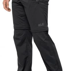 Jack Wolfskin Overland Zip Away Pantalon Homme, noir -Pantalons Homme Soldes jack wolfskin overland zip away pants men black 2