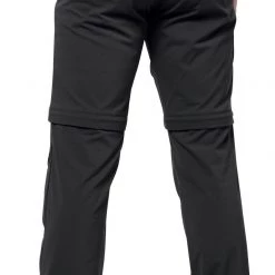 Jack Wolfskin Overland Zip Away Pantalon Homme, noir -Pantalons Homme Soldes jack wolfskin overland zip away pants men black 3