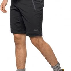 Jack Wolfskin Overland Zip Away Pantalon Homme, noir -Pantalons Homme Soldes jack wolfskin overland zip away pants men black 4