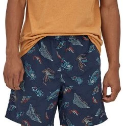Patagonia Baggies Lights Short 7" Homme, Bleu pétrole -Pantalons Homme Soldes patagonia baggies lights shorts 7 men clean currents tidepool blue 4 1