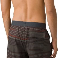 Prana Super Mojo II Short Homme, olive -Pantalons Homme Soldes prana super mojo ii shorts men black olive stripe 3