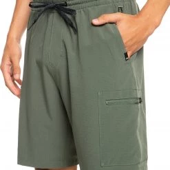 Quiksilver Elastic Cargo 19 Short Amphibien Homme, olive -Pantalons Homme Soldes quiksilver elastic cargo 19 amphibian shorts men thyme 5