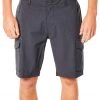 Rip Curl Boardwalk Trail Cargo Short Homme, noir -Pantalons Homme Soldes rip curl boardwalk trail cargo shorts men black 1