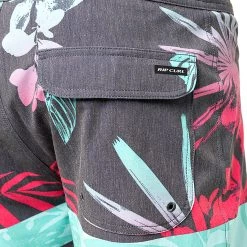 Rip Curl Mirage Retro Jungle Shorts Men, gris/Multicolore -Pantalons Homme Soldes rip curl mirage retro jungle shorts men black 6