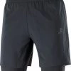 Salomon Cross Twinskin Shorts Men, noir -Pantalons Homme Soldes salomon cross twinskin shorts men black 1
