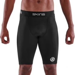Skins Series-1 Short Collant Homme, noir