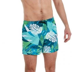 Speedo Printed Leisure 14" Watershorts Men, turquoise/Multicolore -Pantalons Homme Soldes speedo printed leisure 14 watershorts men dark petrol tile neon absinthe white 2