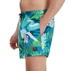 Speedo Printed Leisure 14" Watershorts Men, turquoise/Multicolore -Pantalons Homme Soldes speedo printed leisure 14 watershorts men dark petrol tile neon absinthe white 4