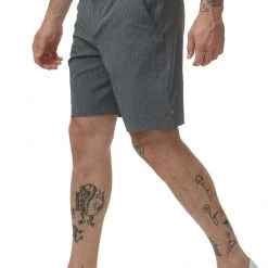 Tentree Destination Latitude Short Homme, noir 7 Tentree Destination Latitude Short Homme, noir -Pantalons Homme Soldes tentree destination latitude shorts men dark grey heather 3