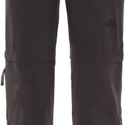 The North Face Exploration Pantalon convertible avec fermeture éclair Taille longue Homme, gris